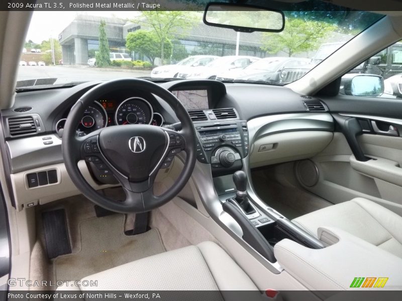 Polished Metal Metallic / Taupe 2009 Acura TL 3.5