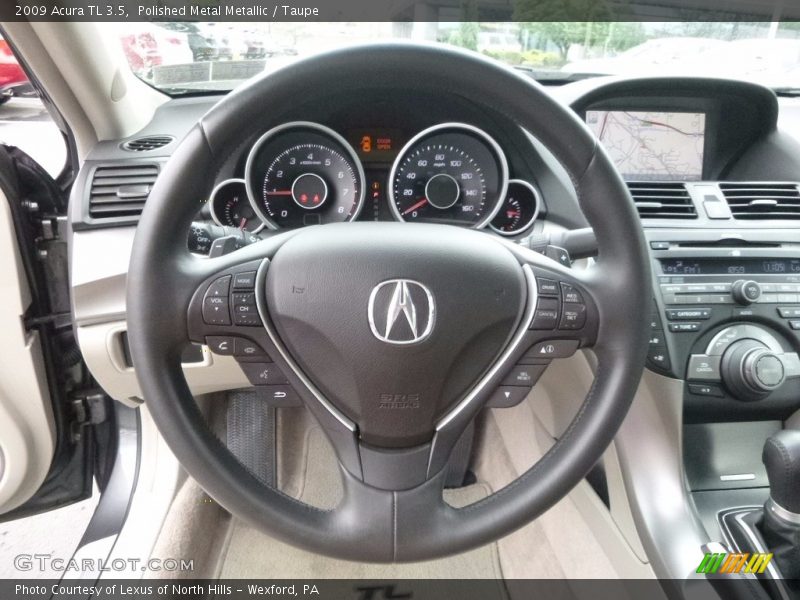 Polished Metal Metallic / Taupe 2009 Acura TL 3.5