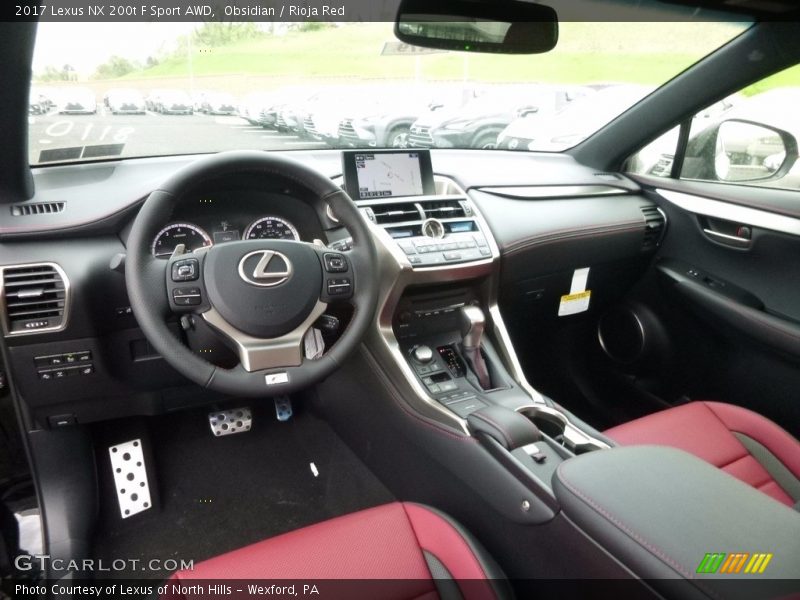 Obsidian / Rioja Red 2017 Lexus NX 200t F Sport AWD