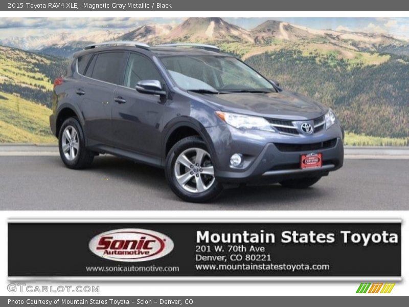 Magnetic Gray Metallic / Black 2015 Toyota RAV4 XLE