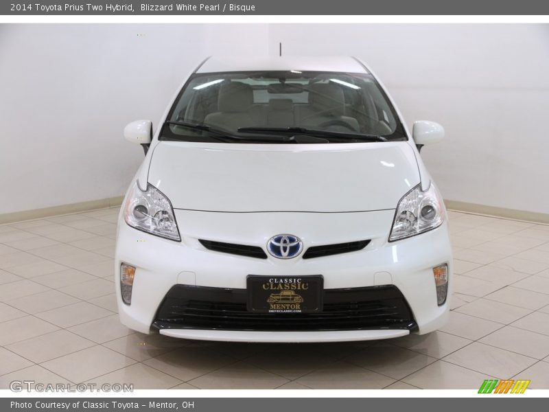 Blizzard White Pearl / Bisque 2014 Toyota Prius Two Hybrid