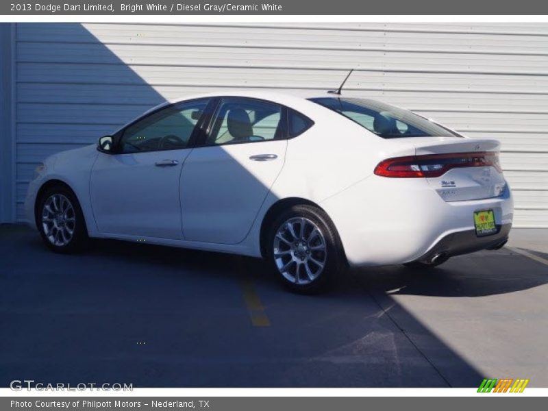 Bright White / Diesel Gray/Ceramic White 2013 Dodge Dart Limited