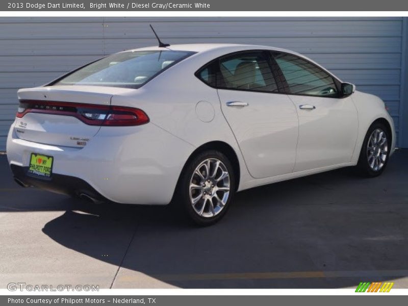 Bright White / Diesel Gray/Ceramic White 2013 Dodge Dart Limited