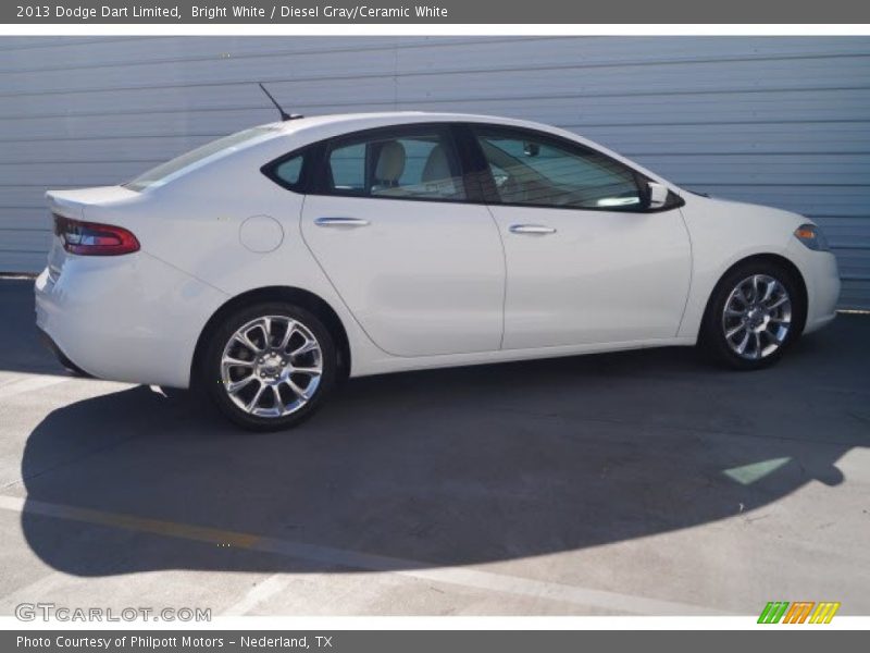 Bright White / Diesel Gray/Ceramic White 2013 Dodge Dart Limited