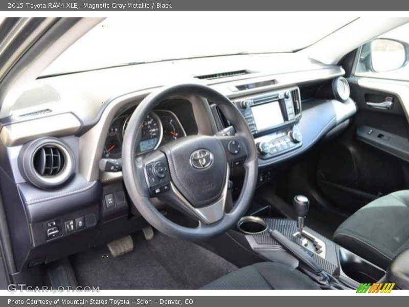 Magnetic Gray Metallic / Black 2015 Toyota RAV4 XLE