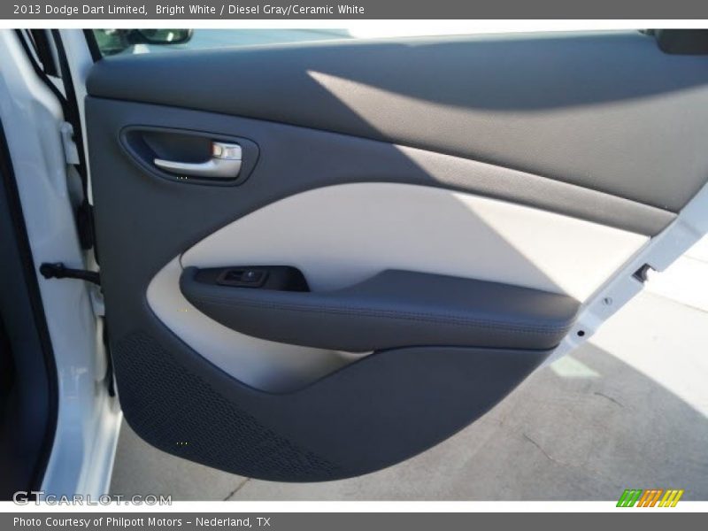 Bright White / Diesel Gray/Ceramic White 2013 Dodge Dart Limited