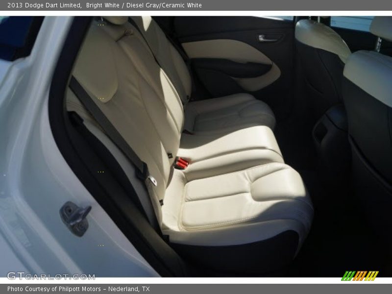 Bright White / Diesel Gray/Ceramic White 2013 Dodge Dart Limited