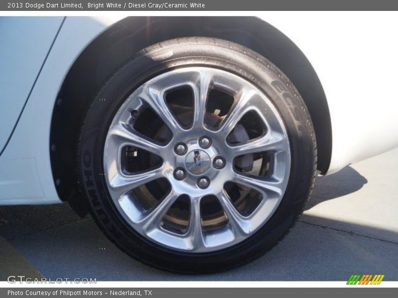 Bright White / Diesel Gray/Ceramic White 2013 Dodge Dart Limited
