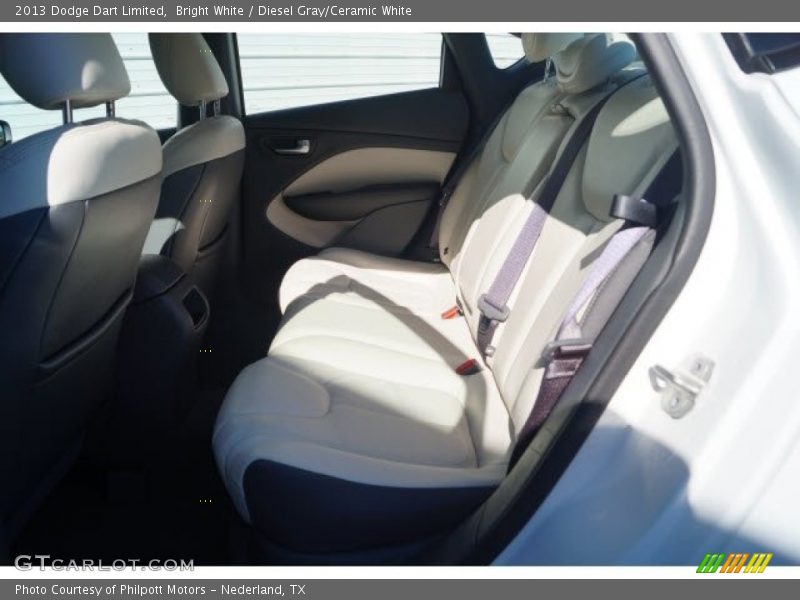 Bright White / Diesel Gray/Ceramic White 2013 Dodge Dart Limited
