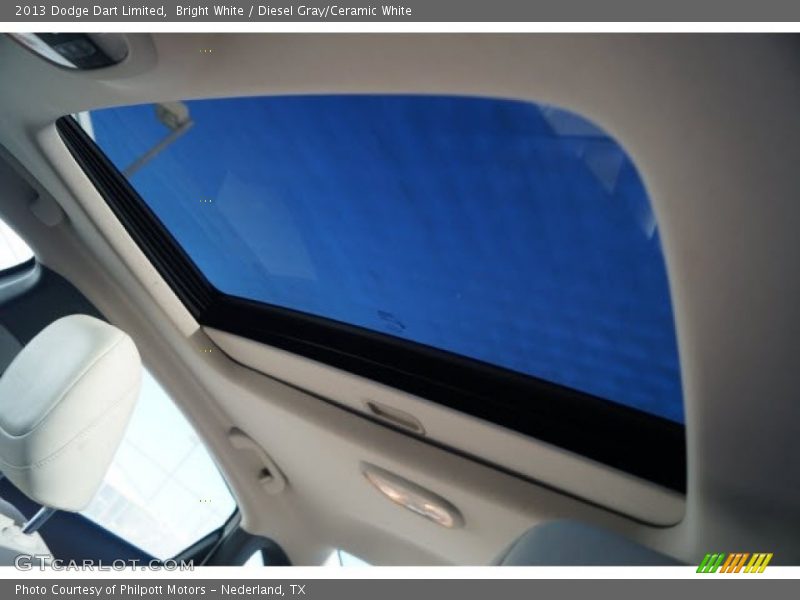 Bright White / Diesel Gray/Ceramic White 2013 Dodge Dart Limited