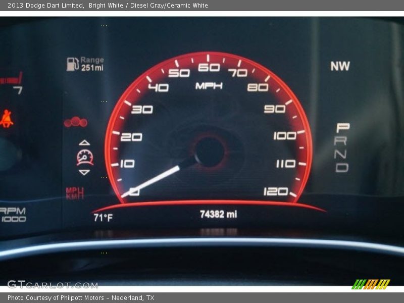 Bright White / Diesel Gray/Ceramic White 2013 Dodge Dart Limited