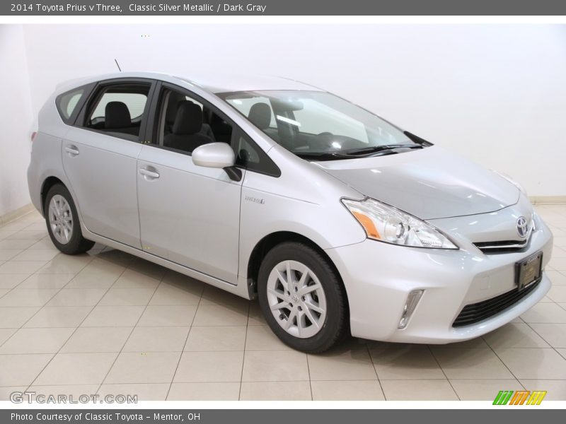 Classic Silver Metallic / Dark Gray 2014 Toyota Prius v Three