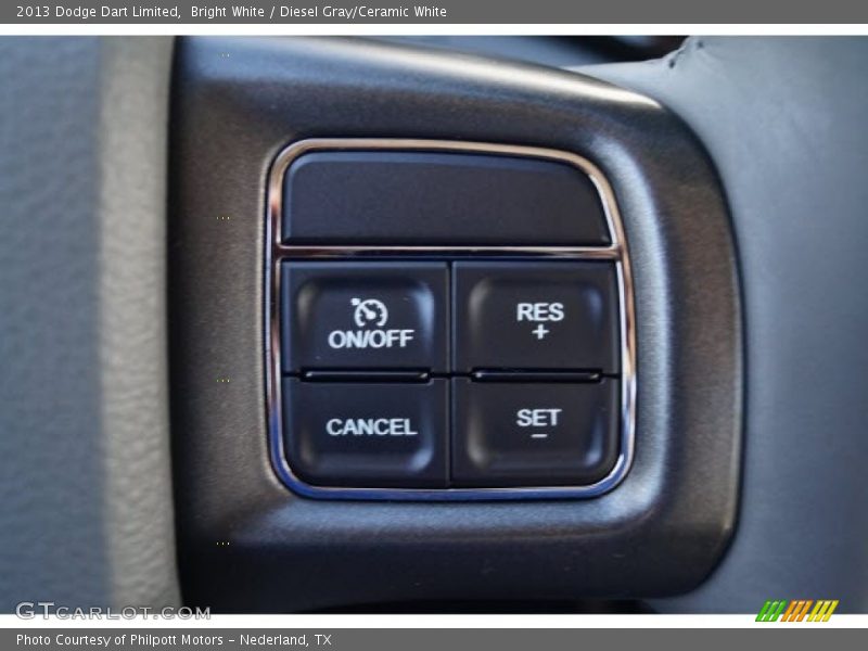 Bright White / Diesel Gray/Ceramic White 2013 Dodge Dart Limited