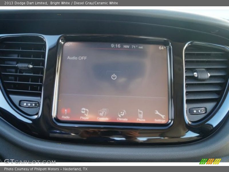 Bright White / Diesel Gray/Ceramic White 2013 Dodge Dart Limited