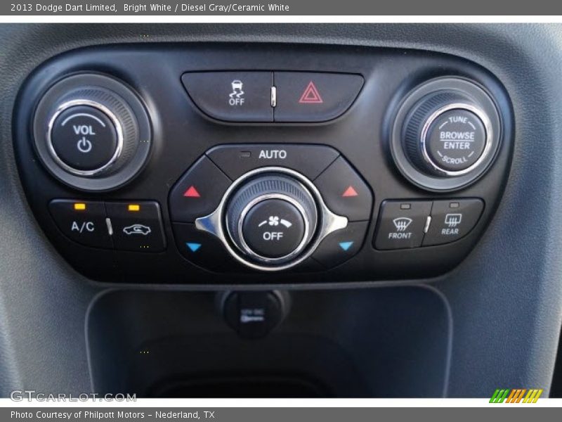 Bright White / Diesel Gray/Ceramic White 2013 Dodge Dart Limited
