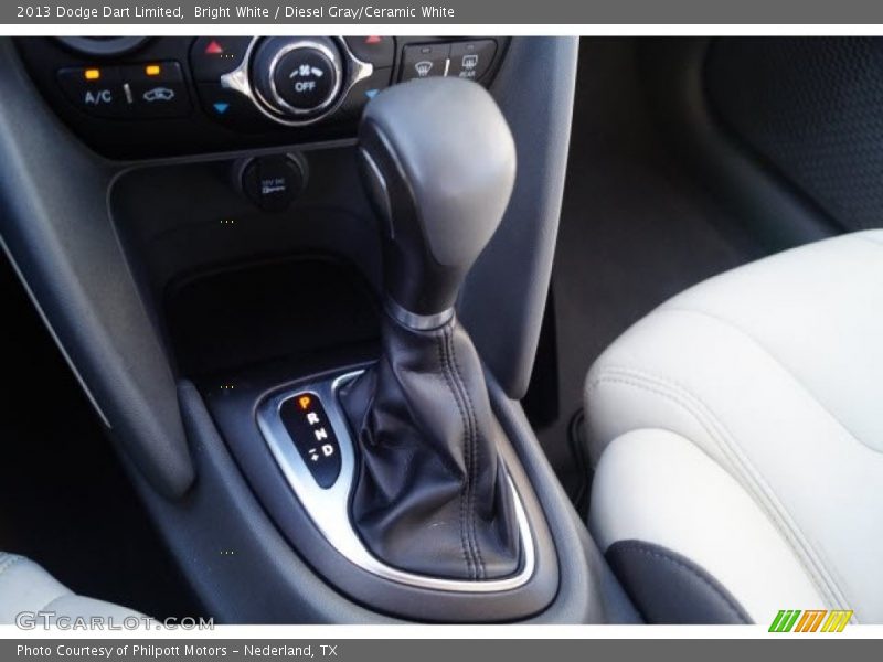 Bright White / Diesel Gray/Ceramic White 2013 Dodge Dart Limited