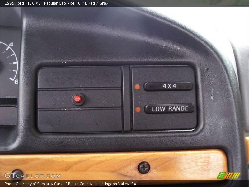 Ultra Red / Gray 1995 Ford F150 XLT Regular Cab 4x4