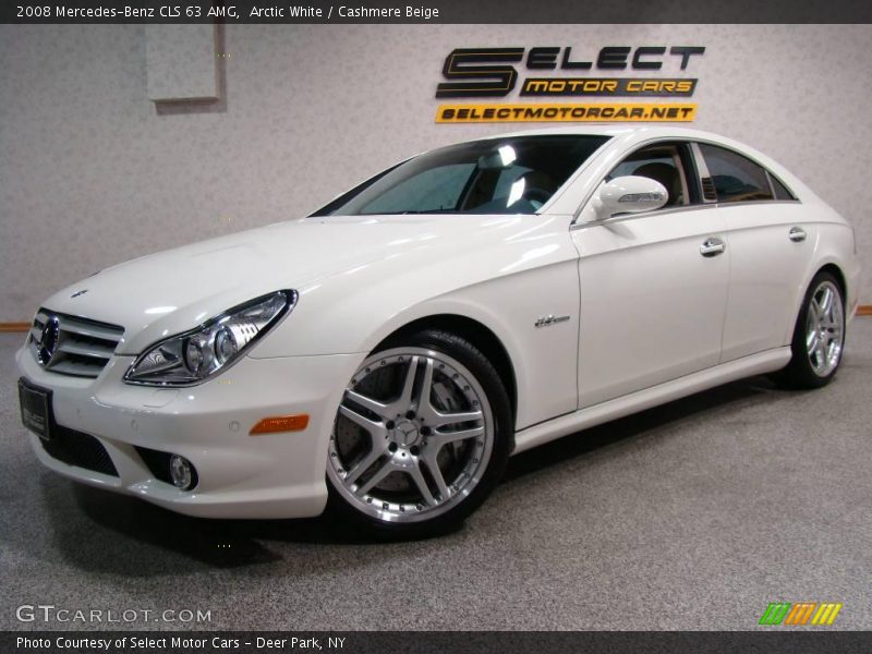 Arctic White / Cashmere Beige 2008 Mercedes-Benz CLS 63 AMG