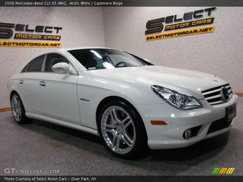 Arctic White / Cashmere Beige 2008 Mercedes-Benz CLS 63 AMG