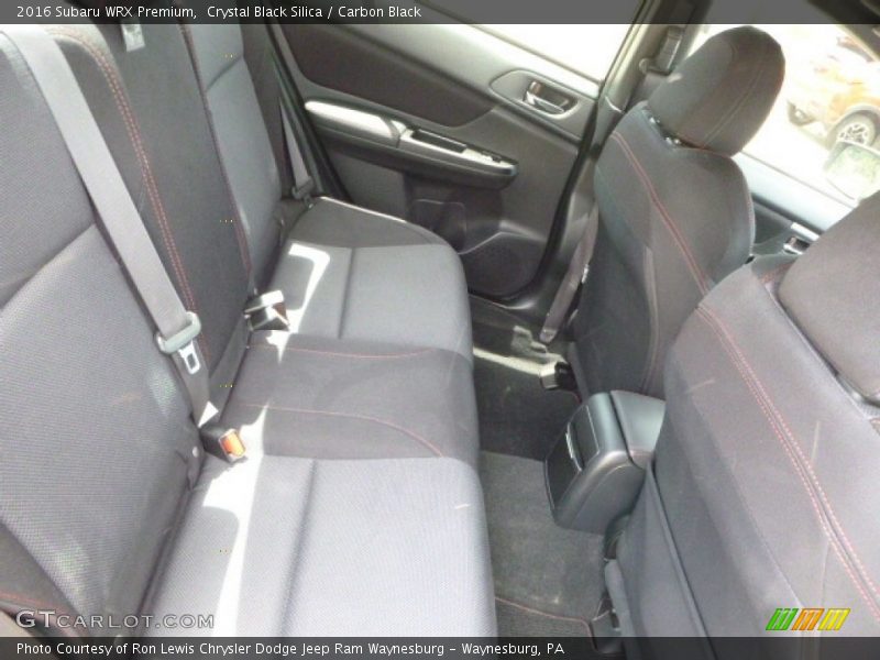 Rear Seat of 2016 WRX Premium