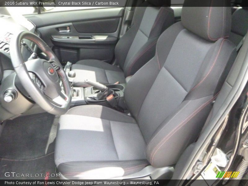 Front Seat of 2016 WRX Premium