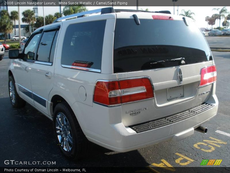 White Suede Metallic / Camel/Sand Piping 2008 Lincoln Navigator Luxury