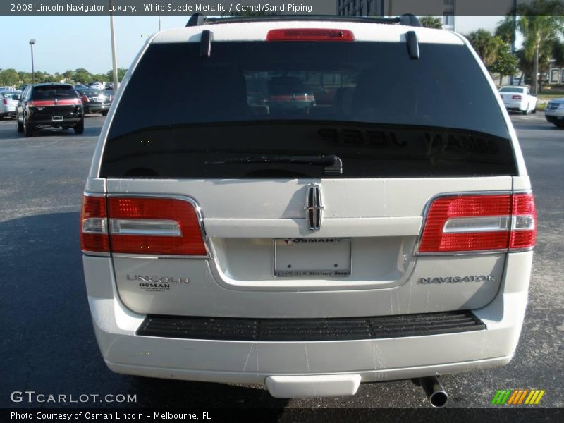 White Suede Metallic / Camel/Sand Piping 2008 Lincoln Navigator Luxury