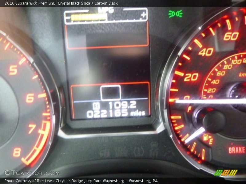Crystal Black Silica / Carbon Black 2016 Subaru WRX Premium