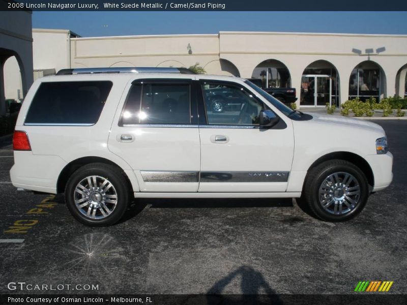 White Suede Metallic / Camel/Sand Piping 2008 Lincoln Navigator Luxury