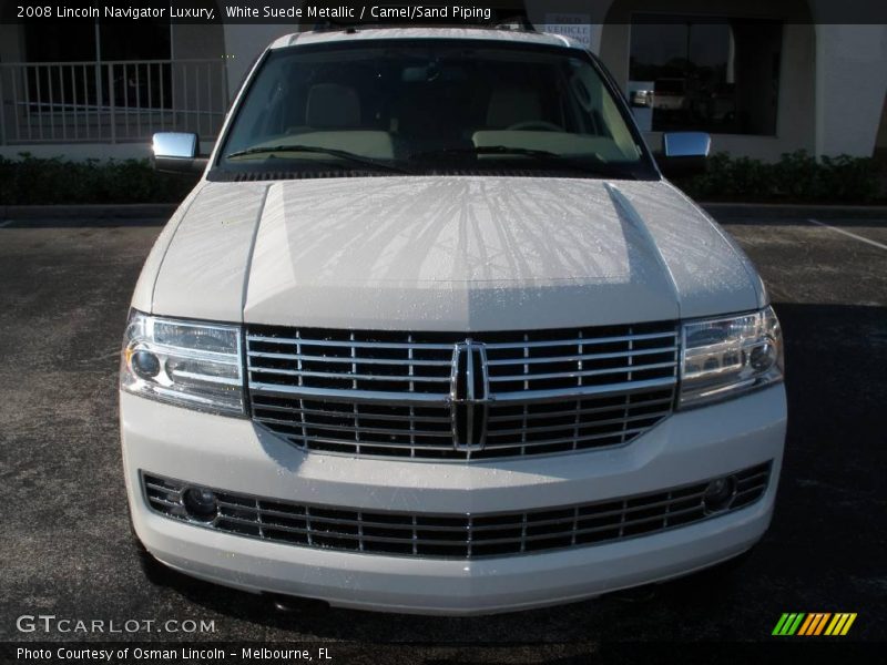 White Suede Metallic / Camel/Sand Piping 2008 Lincoln Navigator Luxury