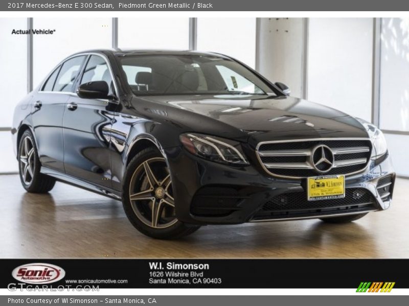 Piedmont Green Metallic / Black 2017 Mercedes-Benz E 300 Sedan
