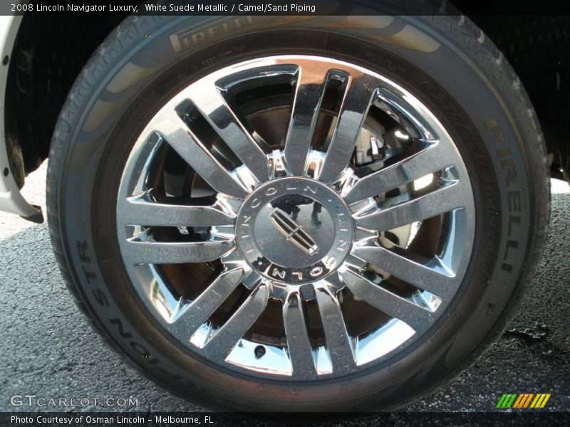 White Suede Metallic / Camel/Sand Piping 2008 Lincoln Navigator Luxury