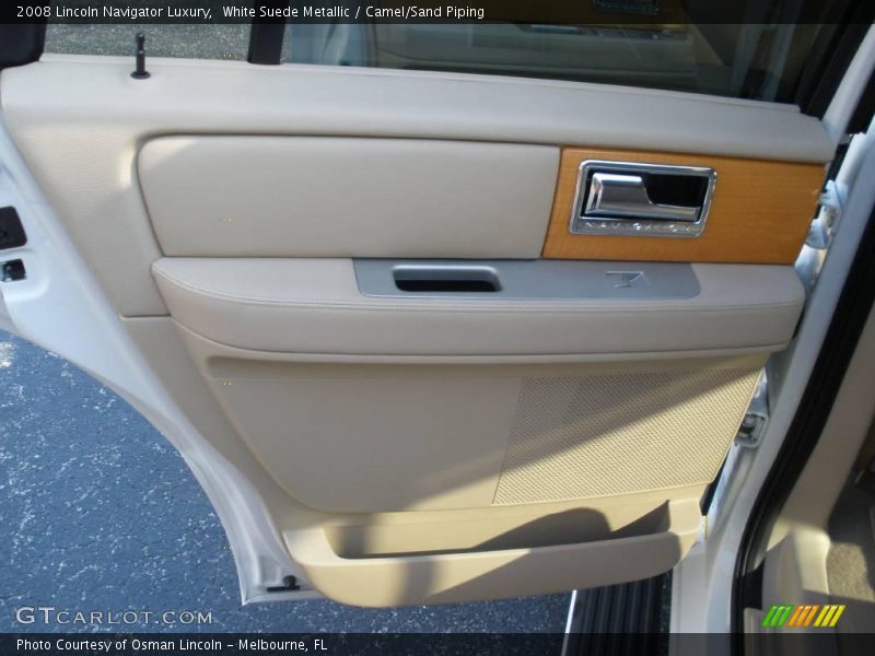 White Suede Metallic / Camel/Sand Piping 2008 Lincoln Navigator Luxury