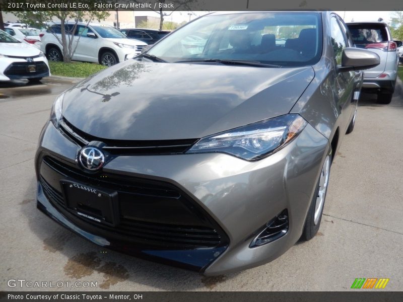 Falcon Gray Metallic / Black 2017 Toyota Corolla LE Eco