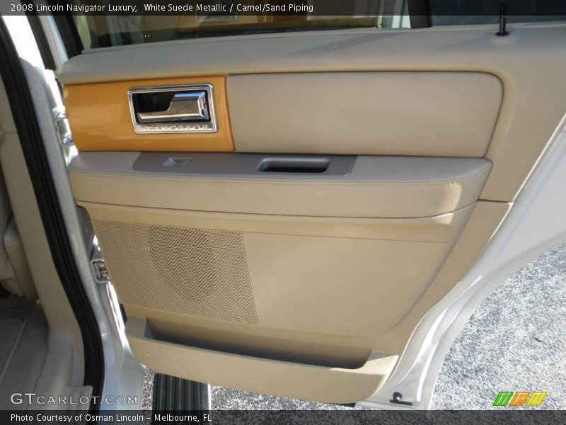 White Suede Metallic / Camel/Sand Piping 2008 Lincoln Navigator Luxury