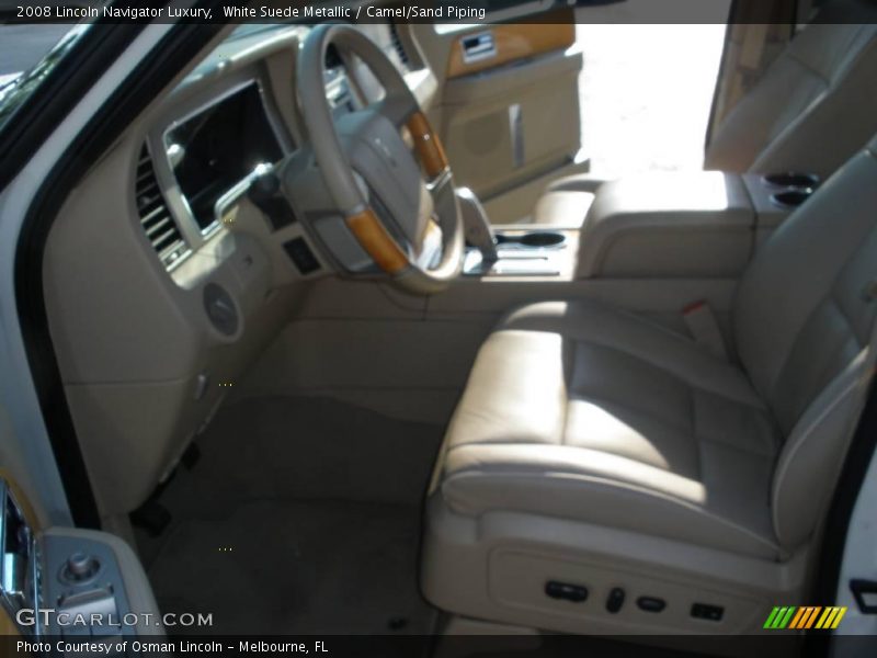 White Suede Metallic / Camel/Sand Piping 2008 Lincoln Navigator Luxury