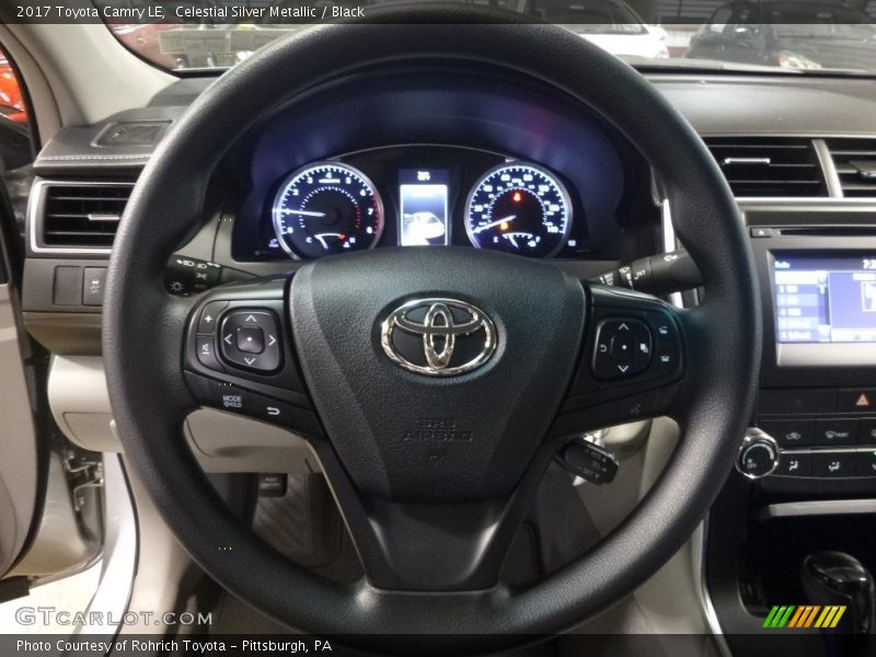 Celestial Silver Metallic / Black 2017 Toyota Camry LE