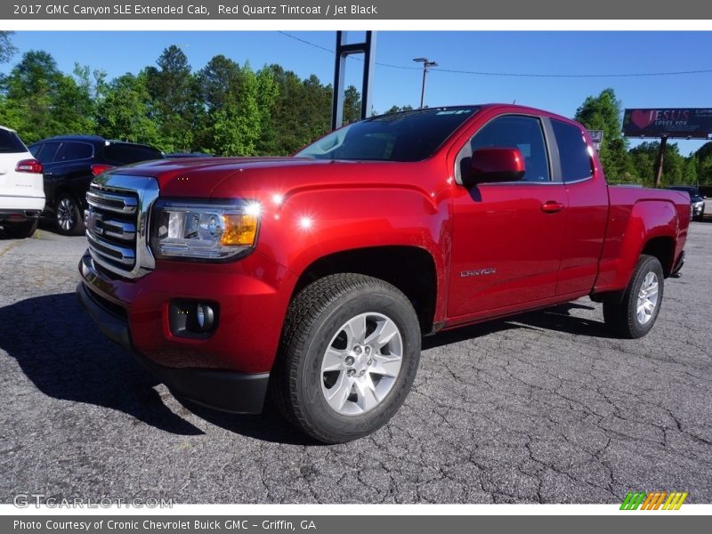 Red Quartz Tintcoat / Jet Black 2017 GMC Canyon SLE Extended Cab