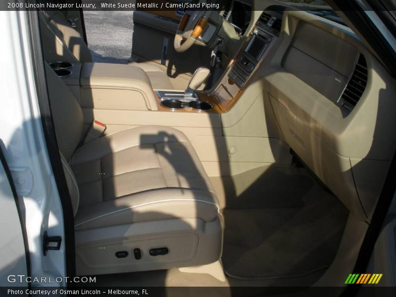 White Suede Metallic / Camel/Sand Piping 2008 Lincoln Navigator Luxury