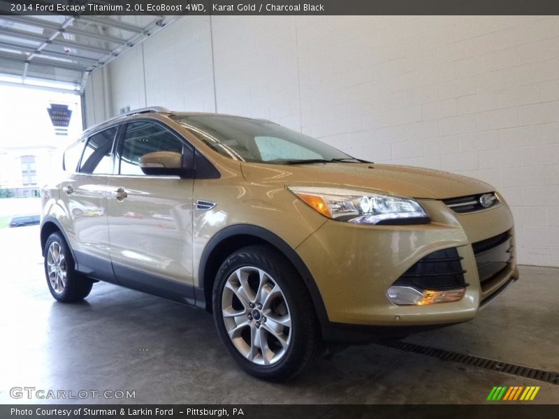 Karat Gold / Charcoal Black 2014 Ford Escape Titanium 2.0L EcoBoost 4WD