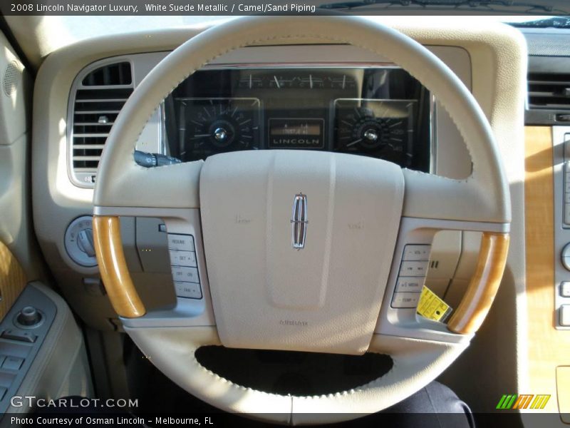White Suede Metallic / Camel/Sand Piping 2008 Lincoln Navigator Luxury