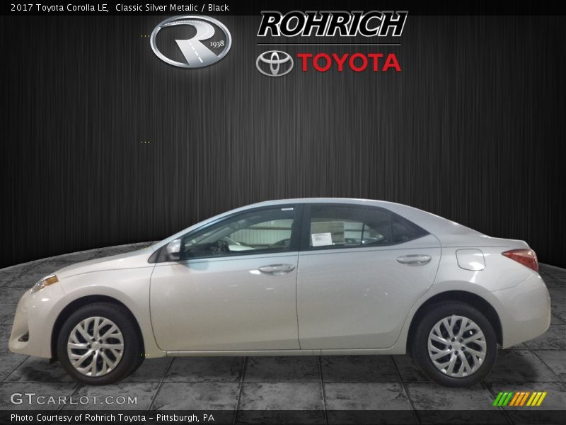 Classic Silver Metalic / Black 2017 Toyota Corolla LE