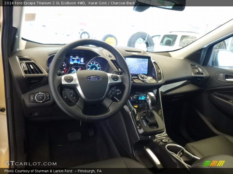 Karat Gold / Charcoal Black 2014 Ford Escape Titanium 2.0L EcoBoost 4WD