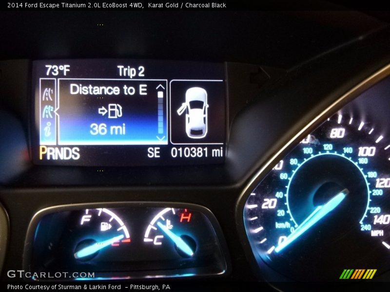 Karat Gold / Charcoal Black 2014 Ford Escape Titanium 2.0L EcoBoost 4WD