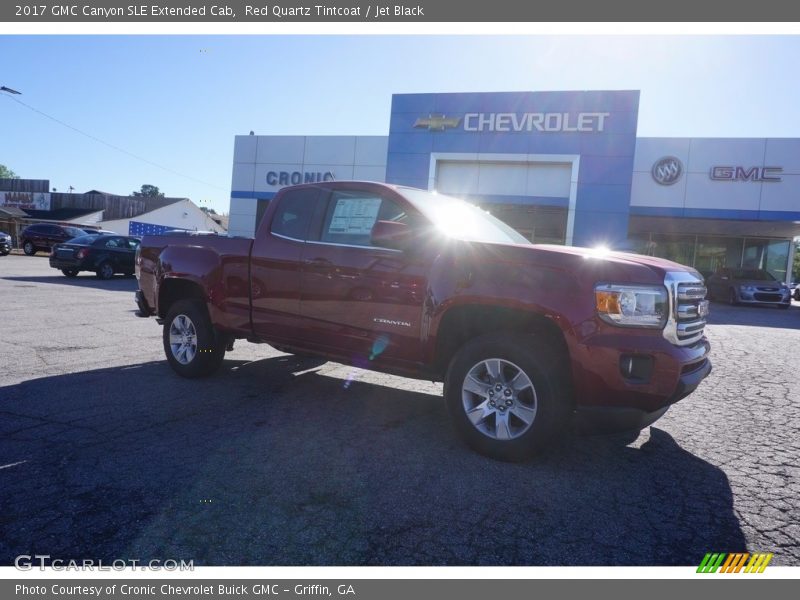 Red Quartz Tintcoat / Jet Black 2017 GMC Canyon SLE Extended Cab