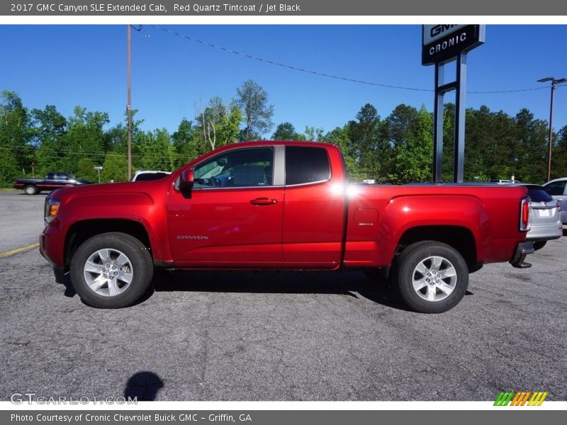 Red Quartz Tintcoat / Jet Black 2017 GMC Canyon SLE Extended Cab