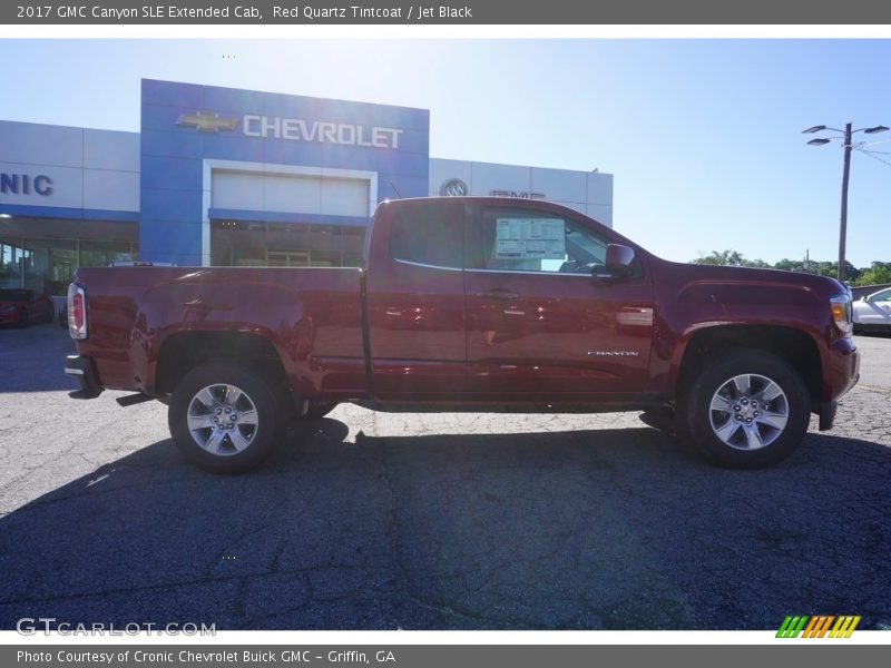 Red Quartz Tintcoat / Jet Black 2017 GMC Canyon SLE Extended Cab