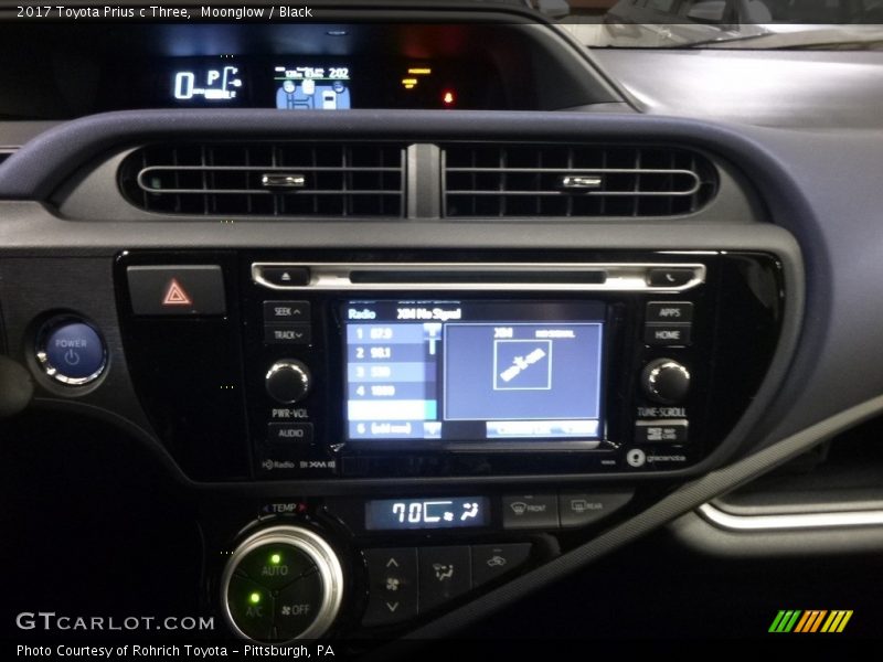 Moonglow / Black 2017 Toyota Prius c Three
