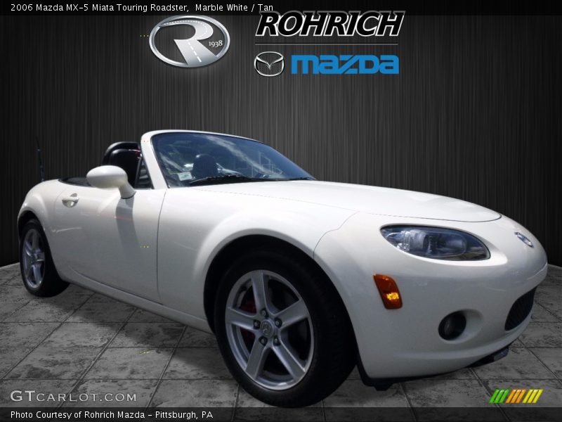 Marble White / Tan 2006 Mazda MX-5 Miata Touring Roadster