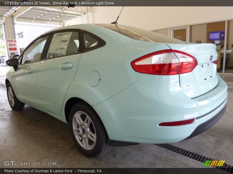 Bohai Bay Mint / Medium Light Stone 2017 Ford Fiesta SE Sedan